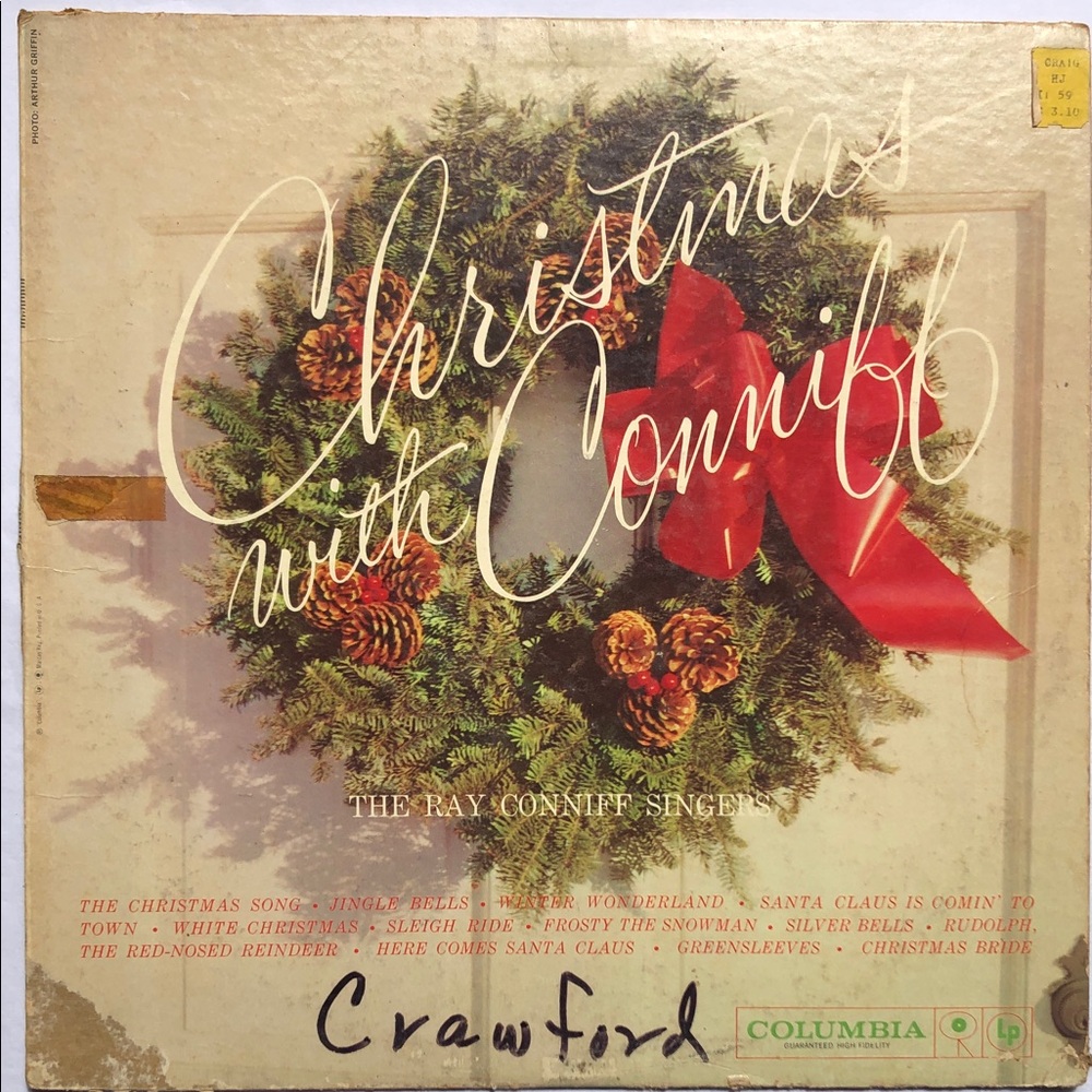 Vintage Christmas With Conniff Holiday Vinyl Lp Record Album